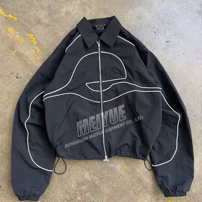 Καλή τιμή. Προσαρμοσμένο Zip Up Nylon Track 3m Αντανάκλαση ελαφρύς βάσης Windbreaker Jacket Αδιάβροχο Bomber Jacket Άνδρες σχεδιαστής Jacket σε απευθείας σύνδεση