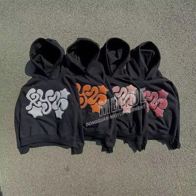 Хорошая цена. Custom 100 Cotton 3D Puff Print 400GSM Французская Терри Худи Производители Высококачественные негабаритные повседневные капюшоны в тяжелом весе онлайн