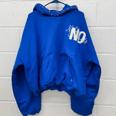 Harga yang bagus Logo Kustom Sweatshirt Sulaman Layar Cetak Transfer Sweatshirt Pullover Prancis Terry Boxy Sweatshirt Dengan Berjuru Berajah on line
