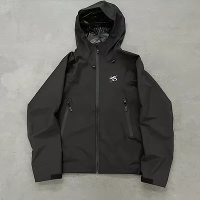 İyi bir fiyat. Özel Polyester Zip Kapşonlu Ceket Naylon Su Geçirmez Moda Ceket Zip Cep Yüksek Kaliteli Nakış Logo Ceket Erkekler çevrimiçi