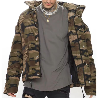 Un buon prezzo. Nuovo prodotto inverno all'aperto unisex camuffato camuffato per carico pifferaio con cerniera frontale giacca da bomber personalizzata per uomini in linea