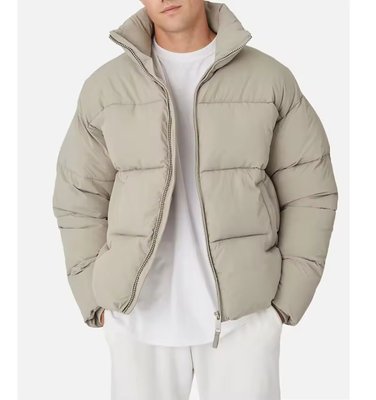 Goede prijs. Hoogwaardige mannen Winter Dikke Zipper Winddichte puffer Puffer Coat Hapleed Waterbestendige heren lange jas online