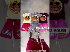 T-shirts et shorts de lavage à l'acide sur mesure