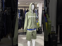 Imprimé sur mesure par sublimation Windbreaker Jacket en nylon Fermeture à glissière Hoodie court ensemble Tracksuit Nylon Hoodie et