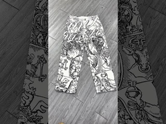 Pantalon de jogging à imprimé numérique streetwear personnalisé haut de gamme OEM, boutonnière, pantalon de survêtement droit B