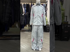Fabricants de vêtements OEM Impression sublimation personnalisée Bloc de couleur Windbreaker Jacket en polyester Joggers