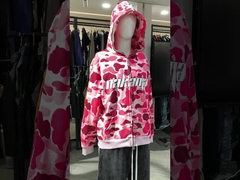 Custom Screen Full Dtg Print Zip up Oversized Full Face Zip up Hoodie French Terry Streetwear Hoodie