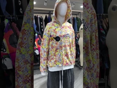 Sweat à capuche OEM personnalisé Contrat Couture intégrale Impression DTG Patch brodé en chenille Oversize Ful