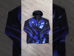 Veste coupe-vent personnalisée avec impression DTG, coupe-vent, légère, zippée, en nylon, de travail, avec impression numérique, streetwear Ca