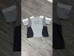 Couleur personnalisée Blocage Embossing Logo Football Jersey Coton Boxy T Shirt Soccer Jersey Basketball Je