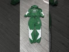Ensembles de survêtement personnalisés avec strass, logo sérigraphié vieilli, sweat à capuche, legging délavé à l'acide, pantalon de survêtement Vin