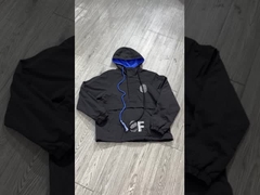 Logo de broderie personnalisée Fermeture éclair dissimulée Veste d'hiver en nylon pour homme en plein air Coupe-vent Chaleur Boxy Puff Jack