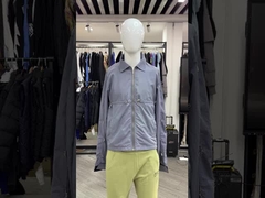 Veste coupe-vent zippée polo personnalisée en nylon léger, vierge, décontractée, de haute qualité, streetwear, Ny