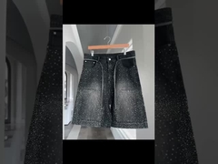 Shorts Capri à double taille en strass de mode OEM, pantalon court imprimé streetwear, haute qualité