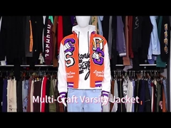 Patchwork streetwear personnalisé avec logo, broderie chenille, blouson d'hiver en cuir, veste universitaire pour homme, style lettre