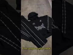 Sweat à capuche OEM Logo personnalisé Broderie Délavage acide Boxy Oversize Molleton Court Streetwear