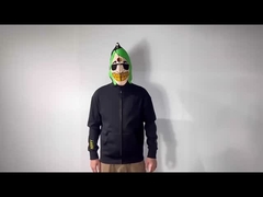 Fabricant de vêtements personnalisé mode strass sweat à capuche zippé intégral personnalisé logo hommes Hip Hop Oversi