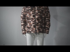 New Product Outdoor Winter Unisex Camouflage Cargo Pocket Puffer Jacket Front Zipper Custom Bomber J